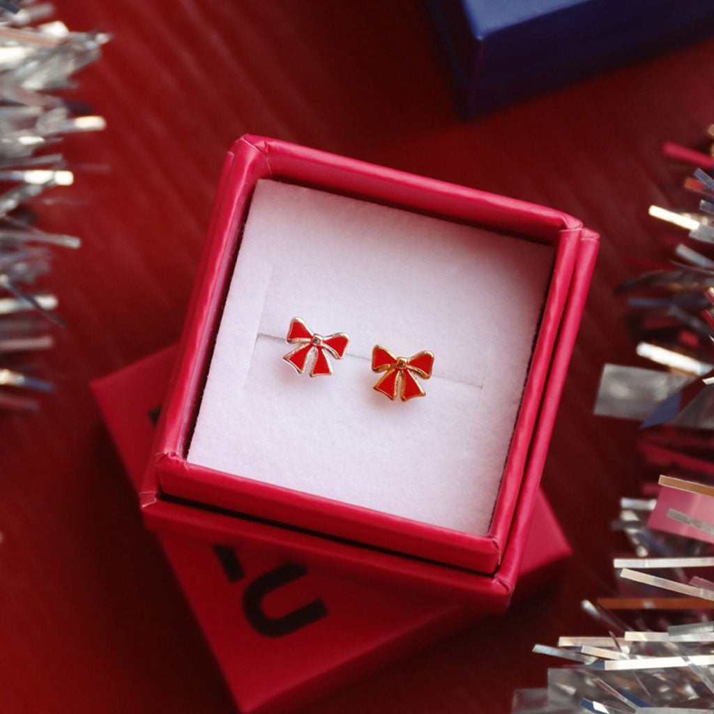 LULU Copenhagen Bow ørering 1 stk Ear stud, 1 pcs Forgyldt