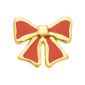 Bow ørering 1 stk - Forgyldt
