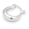 Chunky Heavy Hoops par - sølv belagt - Silver Plated