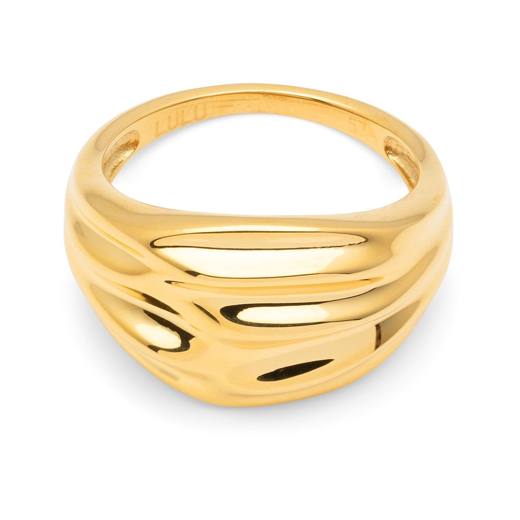 LULU Copenhagen Chunky Silk Ring - guld belagt Rings Forgyldt