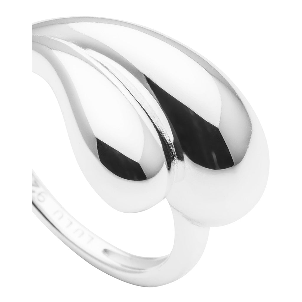 LULU Copenhagen Chunky Soft Drops Ring - sølv Rings Sølv