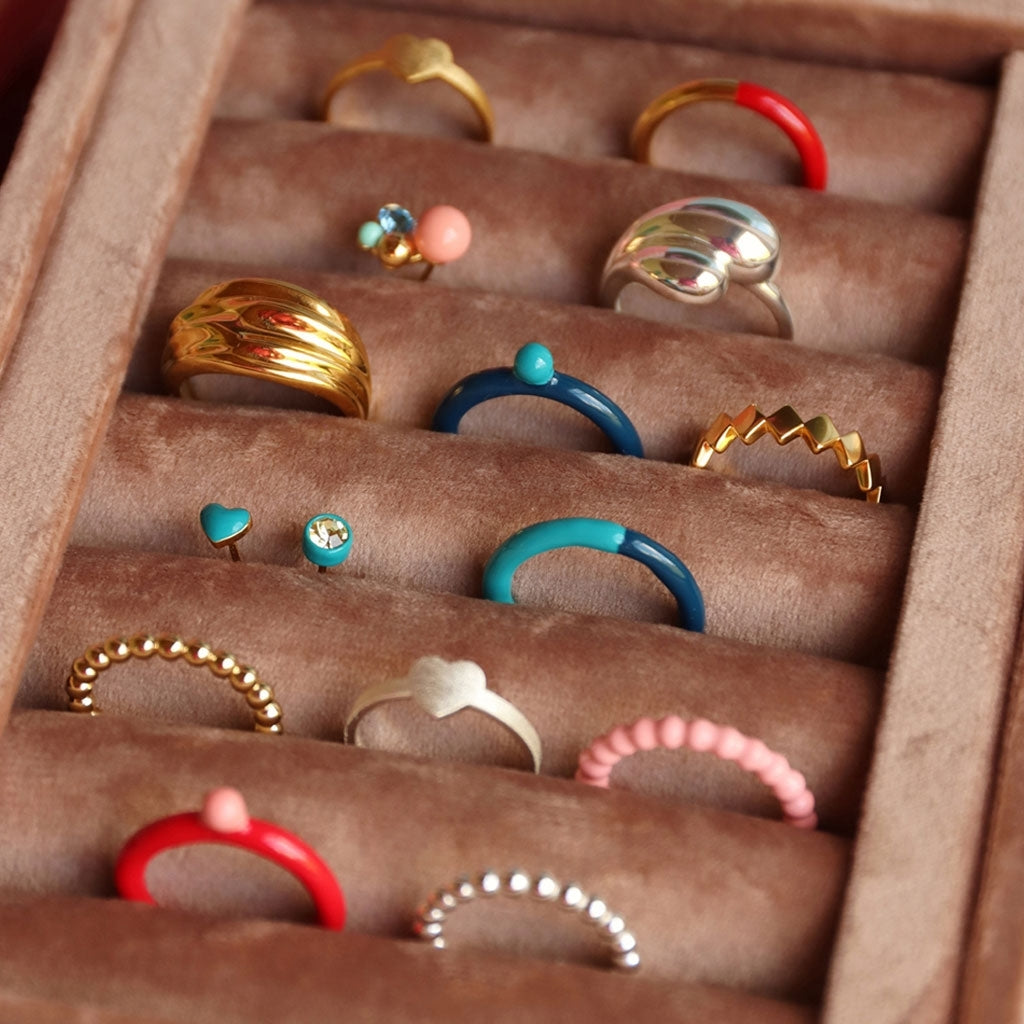 LULU Copenhagen Chunky Soft Drops Ring - sølv Rings Sølv