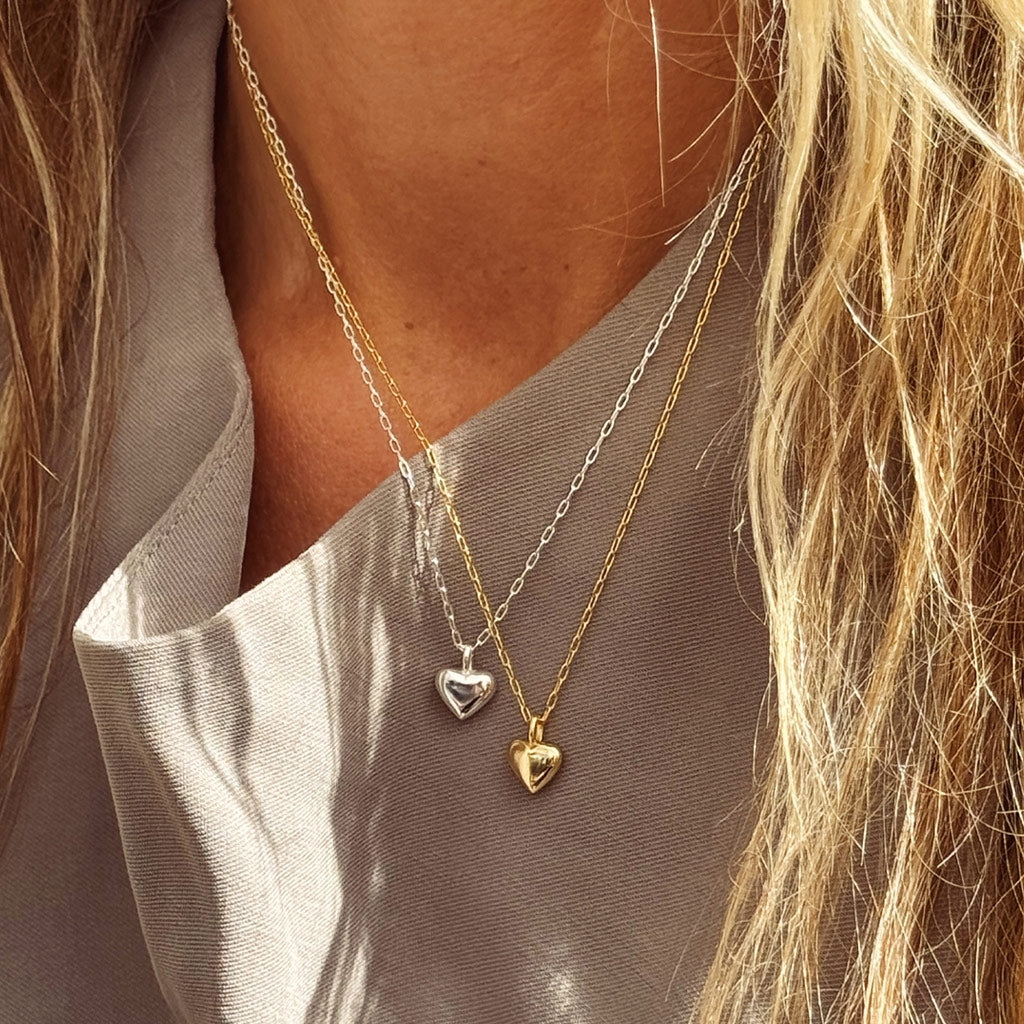 LULU Copenhagen Classic Heart Halskæde Sølv Necklaces Sølv