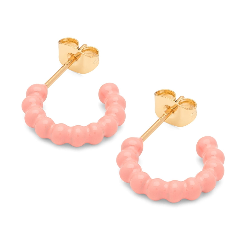 LULU Copenhagen Color Ball Hoops - Small - Par Hoops Burnt Coral