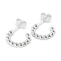 Color Ball Hoops Small par - Silver Plated