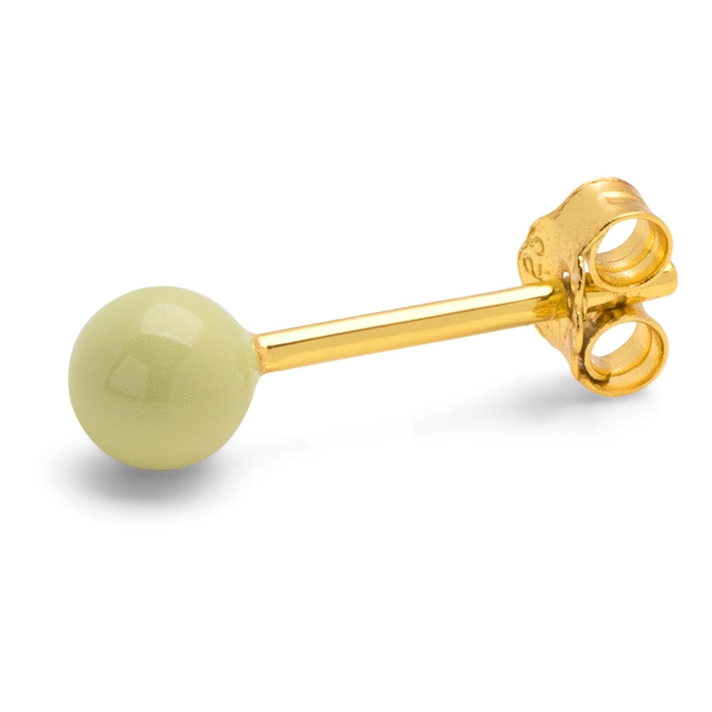 LULU Copenhagen Color Ball Medium ørering 1 stk Ear stud, 1 pcs Silk Light Green