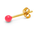 Color Ball ørering 1 stk - Hot Coral