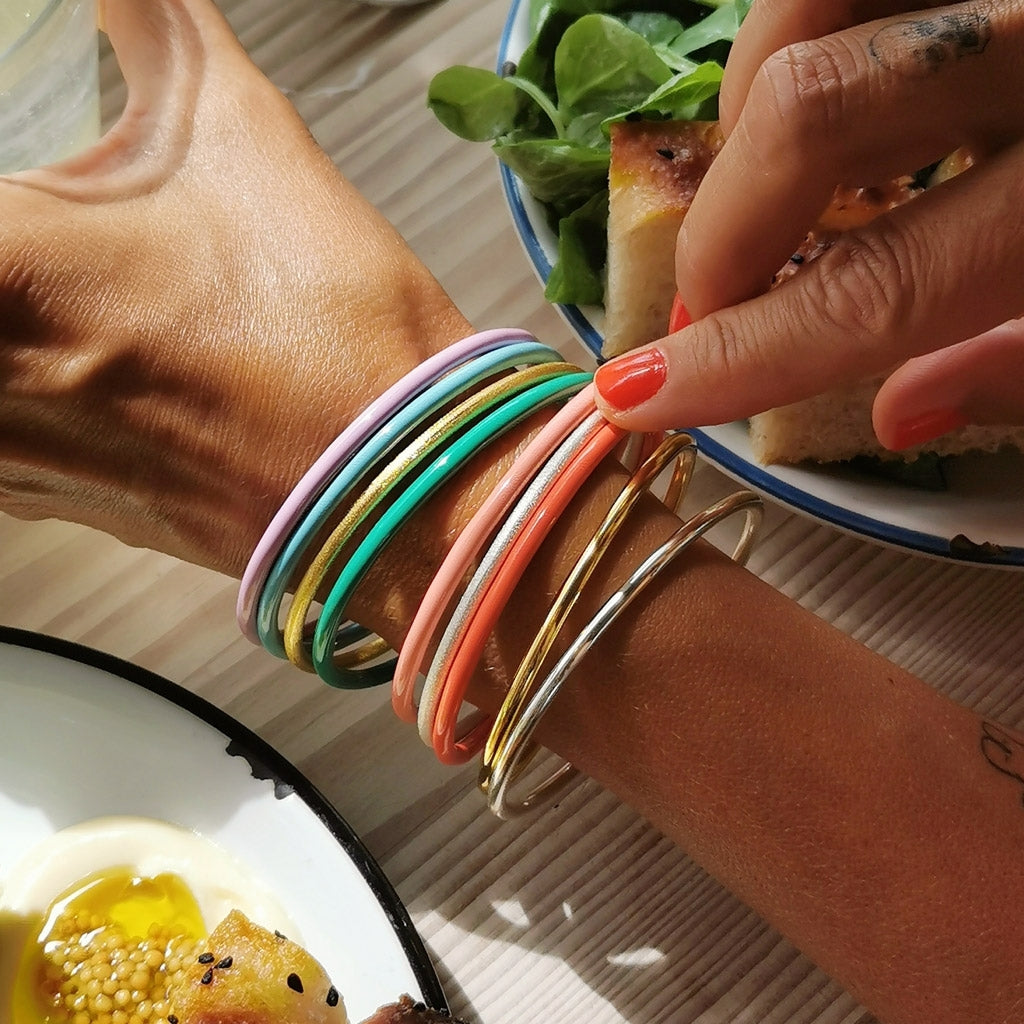 LULU Copenhagen Color Bangle poleret Bracelets Forgyldt