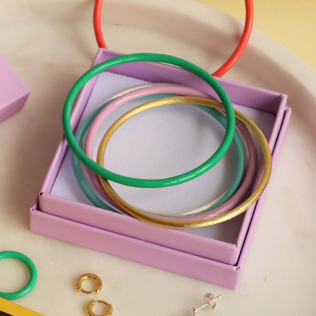 LULU Copenhagen Color Bangle poleret Bracelets Forgyldt