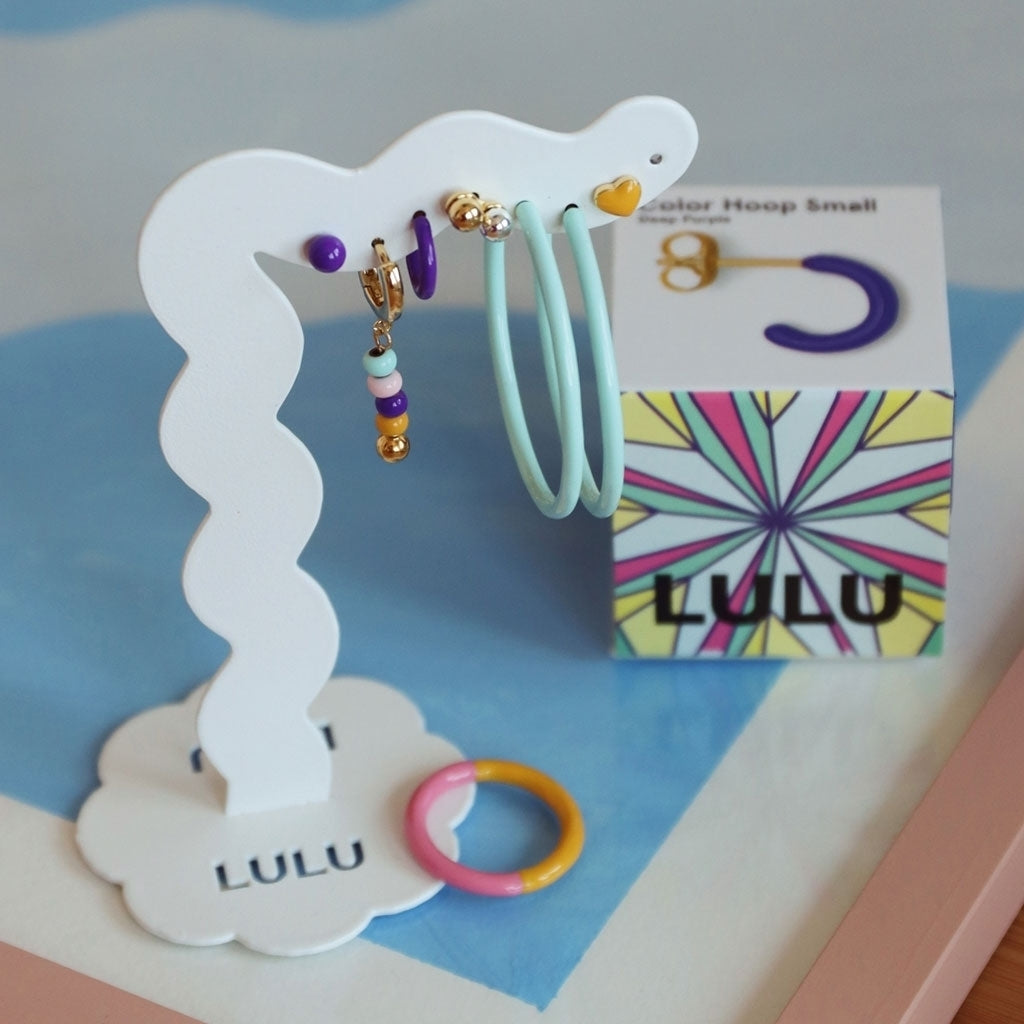 LULU Copenhagen Color Hoop 1 pcs - Box Ear stud, 1 pcs Deep Purple