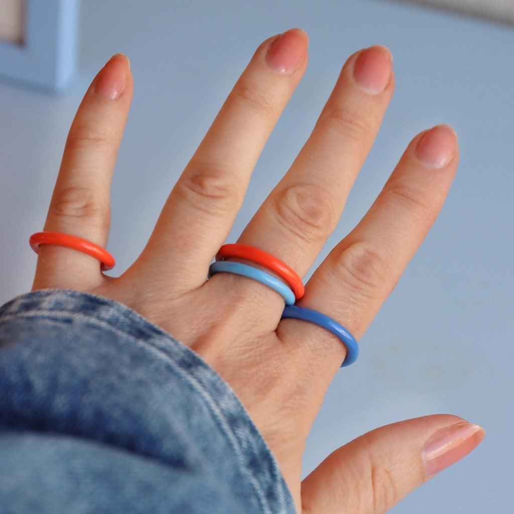 LULU Copenhagen Color Ring Rings Blå