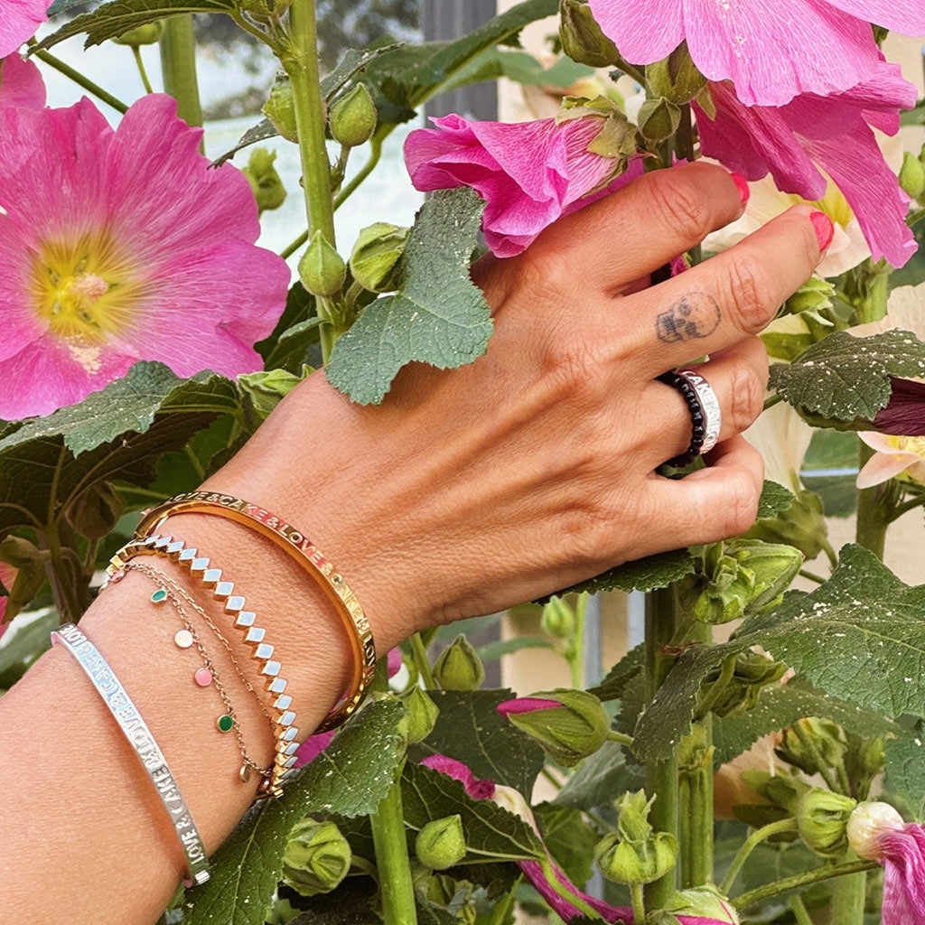 LULU Copenhagen Confetti Bangle - Forgyldt Bracelets Skyride Blue