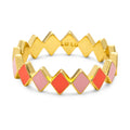 Confetti Ring forgyldt - Pink