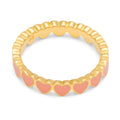 Connected Hearts Ring - Burnt Coral