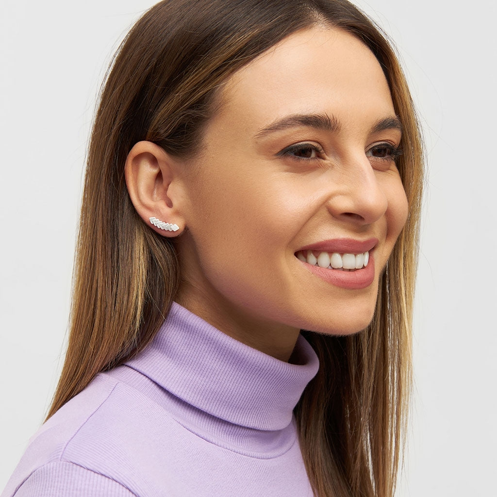 LULU Copenhagen Domino 7 ørering 1 stk Ear stud, 1 pcs Sølv
