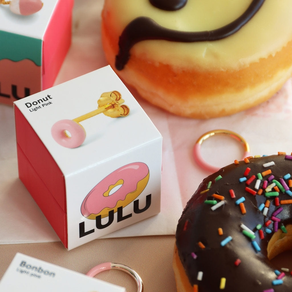 LULU Copenhagen Donut ørering 1 stk Ear stud, 1 pcs Forgyldt