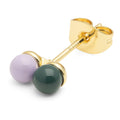 Double Color Ball ørering 1 stk - North Sea Green/Purple