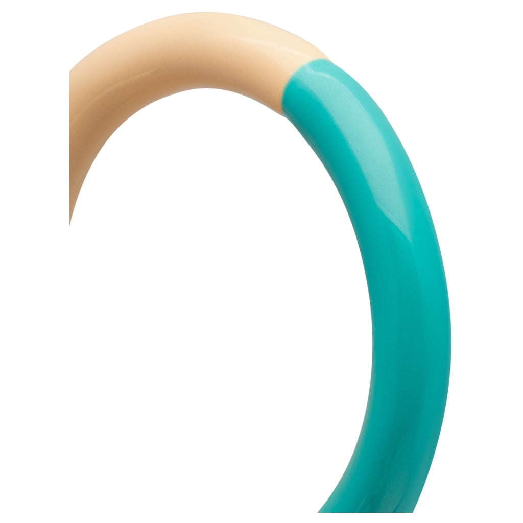 LULU Copenhagen Double Color Ring Rings Petrol/Buttercream