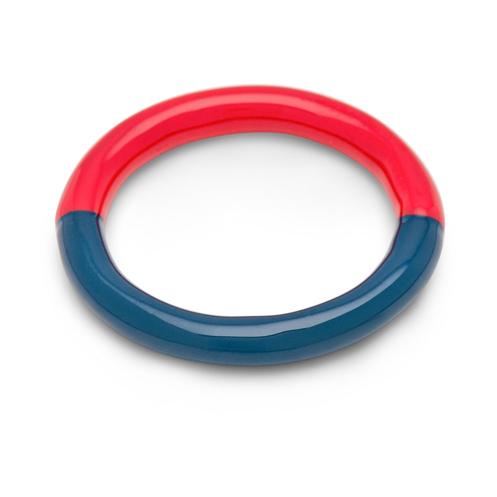 LULU Copenhagen Double Color Ring Rings Retro Dark Blue/Hot Coral