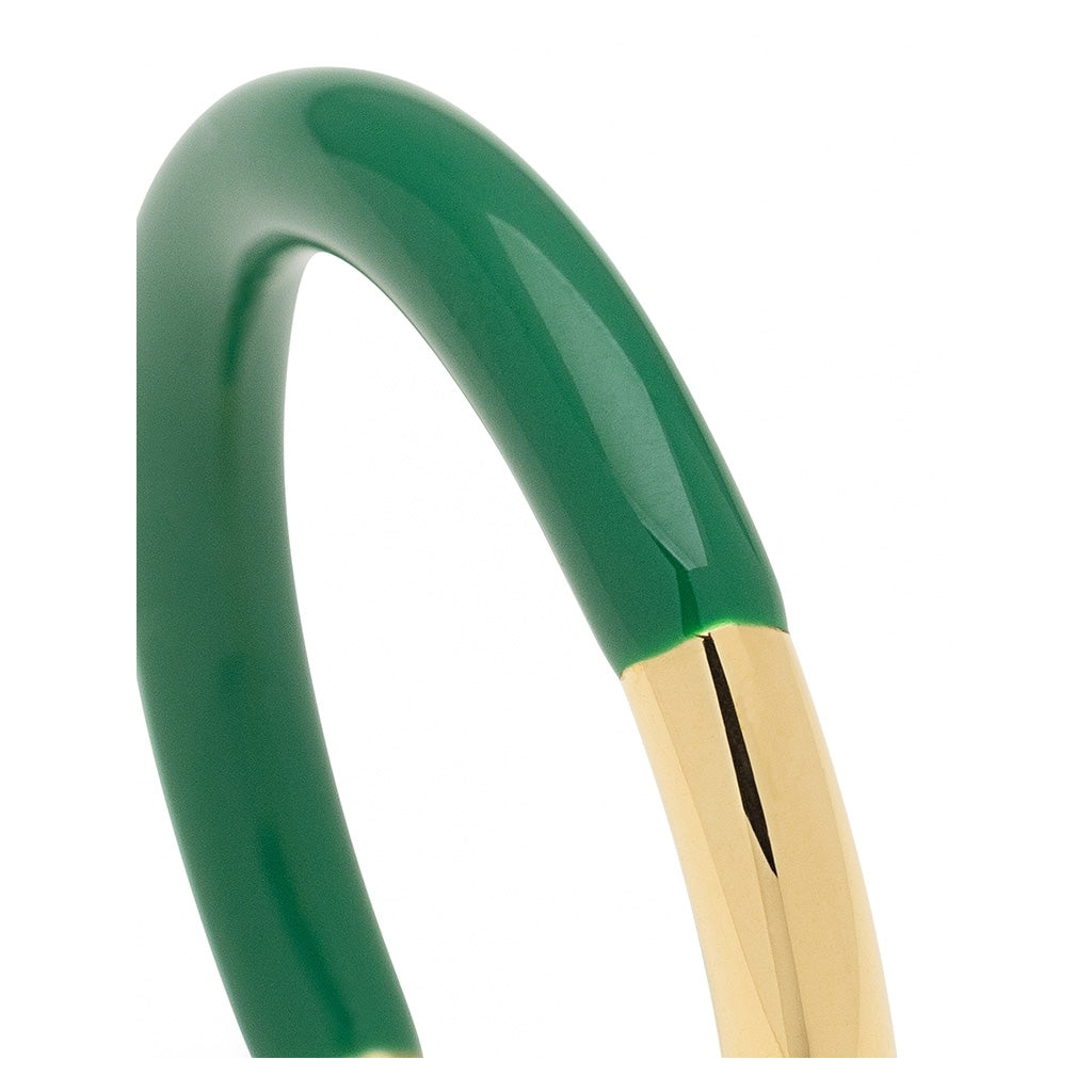 LULU Copenhagen Double Color Ring forgyldt Rings Gold/Green