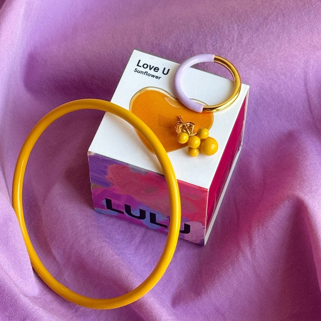 LULU Copenhagen Double Color Ring forgyldt Rings Lilla