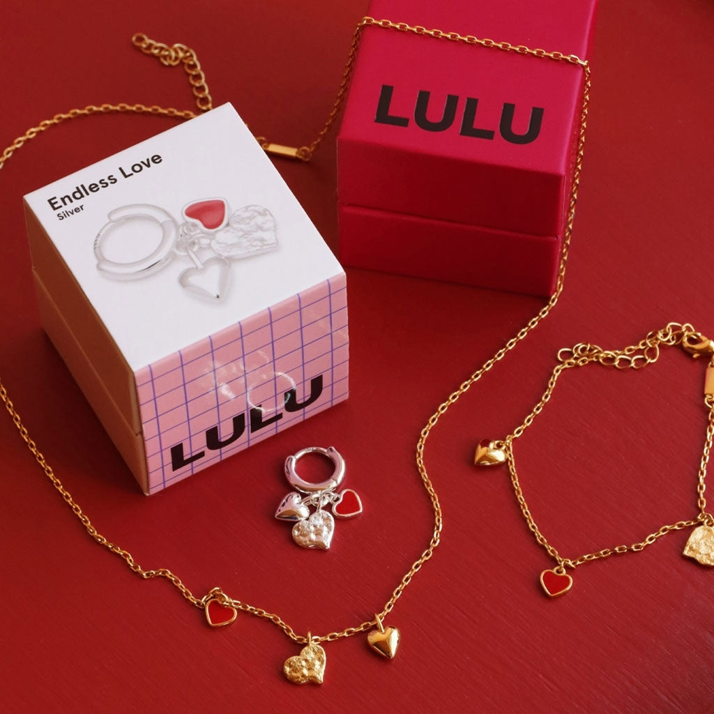 LULU Copenhagen Endless Love Armbånd - Forgyldt Bracelets Passion Red