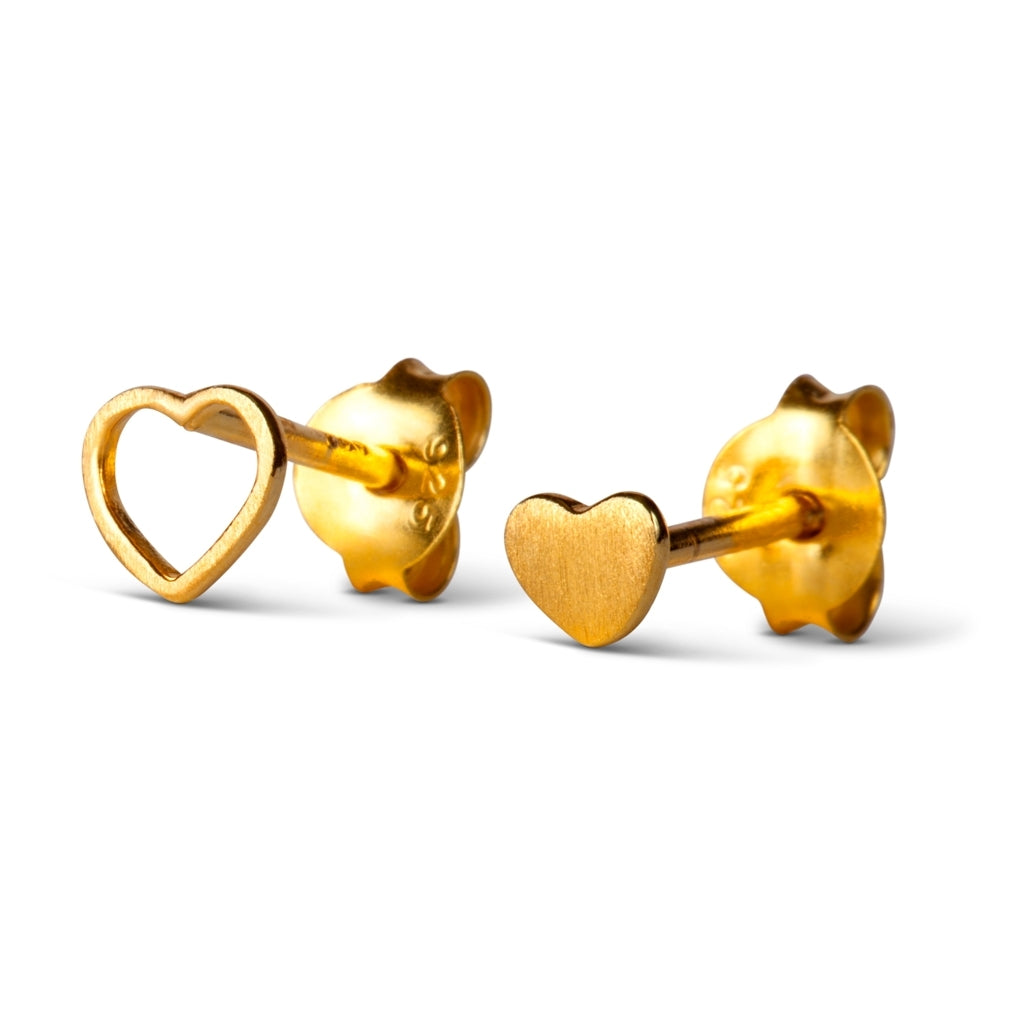 LULU Copenhagen Family Love Øreringe par børstet Earrings, pairs Forgyldt
