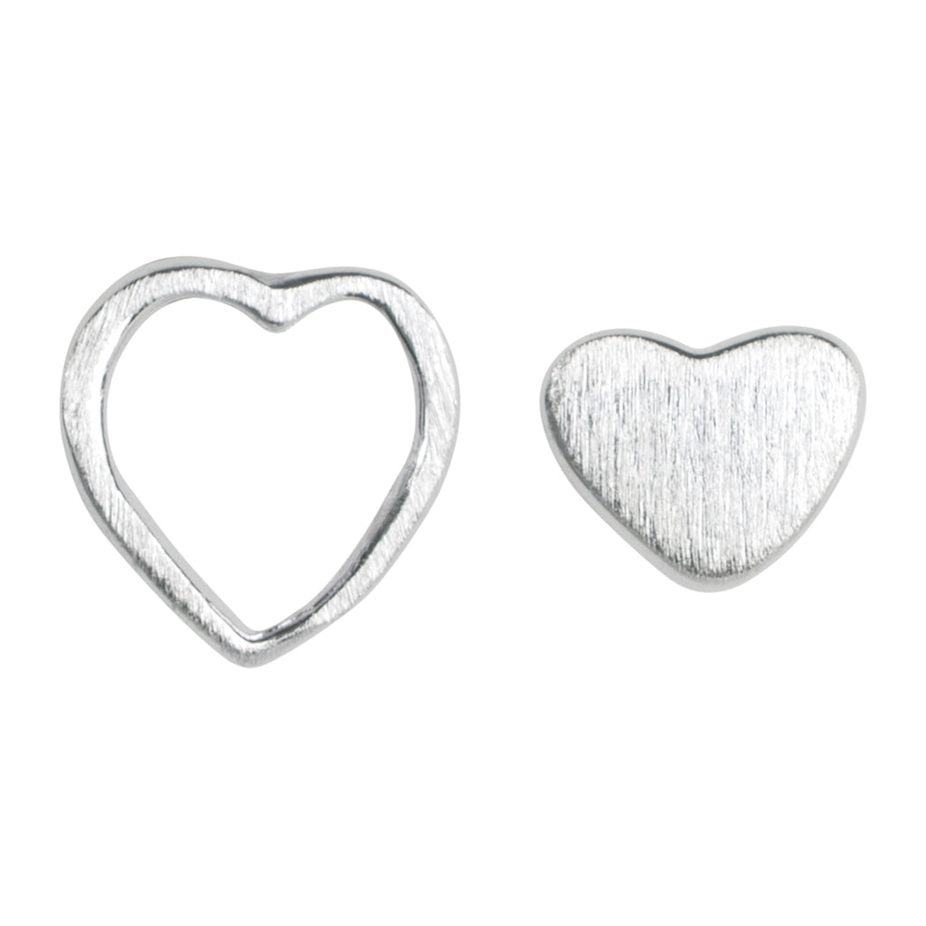 LULU Copenhagen Family Love Øreringe par børstet Earrings, pairs Sølv