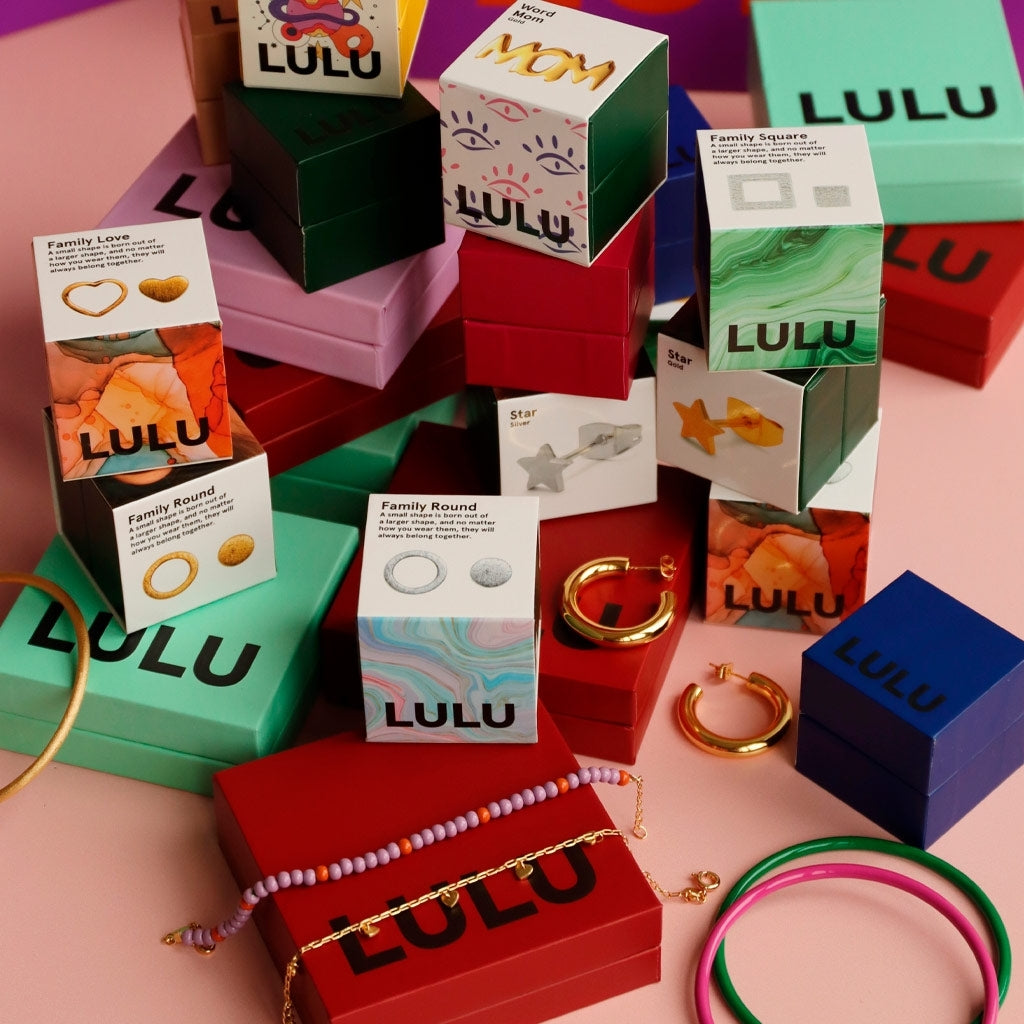 LULU Copenhagen Family Round Øreringe par børstet Earrings, pairs Sølv