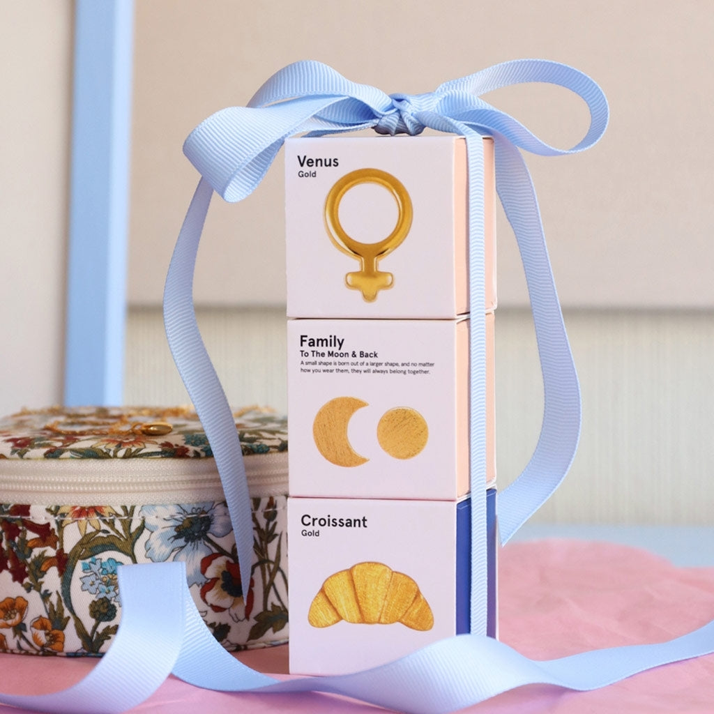 LULU Copenhagen Family To The Moon And Back øreringe par Earrings, pairs Forgyldt