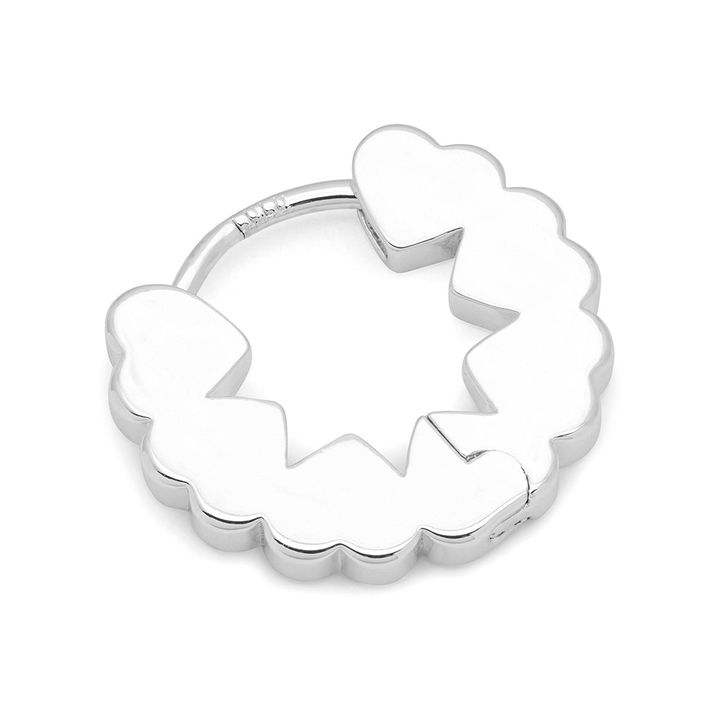 LULU Copenhagen Heart Hoops Sæt Hoops Silver Plated
