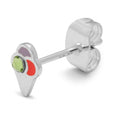 Ice Cone Crystal ørering 1 stk - Silver Plated