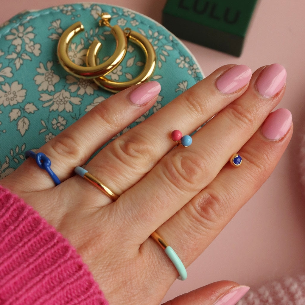 LULU Copenhagen Love Knot Ring Rings Dazzling Blue