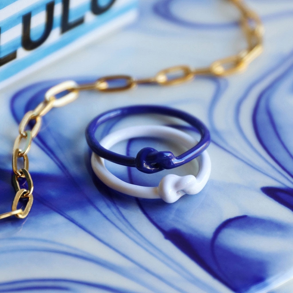 LULU Copenhagen Love Knot Ring Rings Dazzling Blue