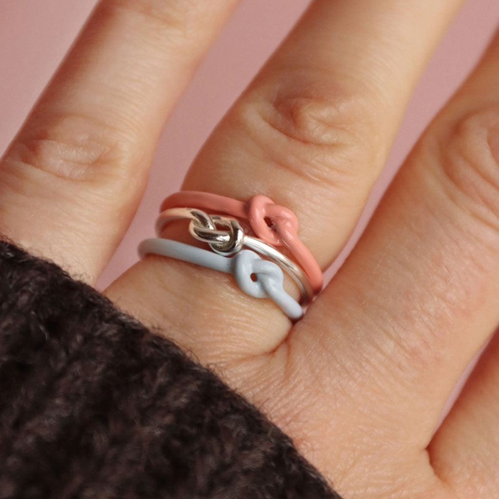 LULU Copenhagen Love Knot Ring Rings Skyride Blue