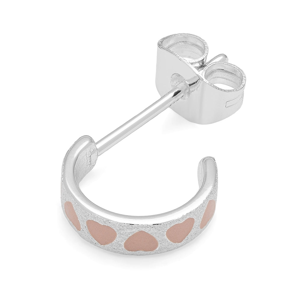 LULU Copenhagen Love Repeat hoops par - Forsølvet Hoops Dusty Peach