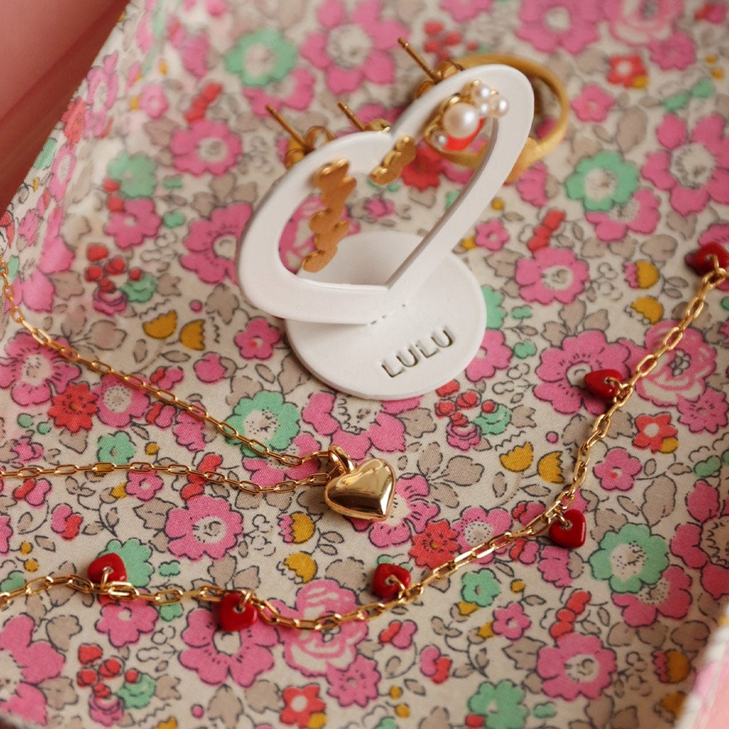 LULU Copenhagen Love U Halskæde forgyldt Necklaces Passion Red