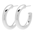 Non Hoops Chunky Medium par poleret - Silver Plated