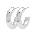 Non Hoops Chunky Small par poleret - Silver Plated