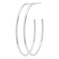 Non Hoops Large par poleret - Silver Plated