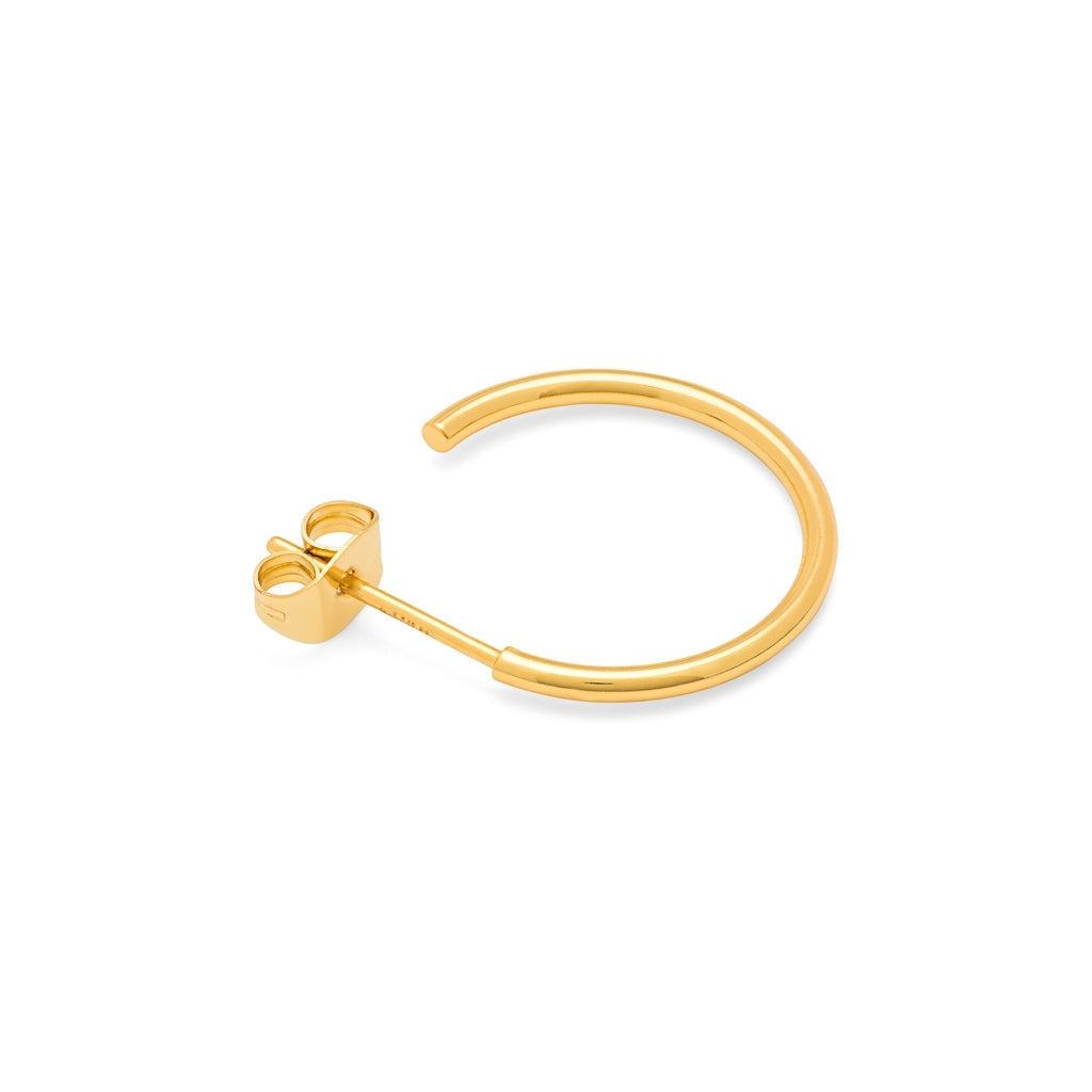 LULU Copenhagen Non Hoops Medium par poleret Hoops Forgyldt