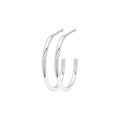 Non Hoops Medium par poleret - Silver Plated