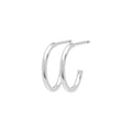 Non Hoops Small par poleret - Silver Plated