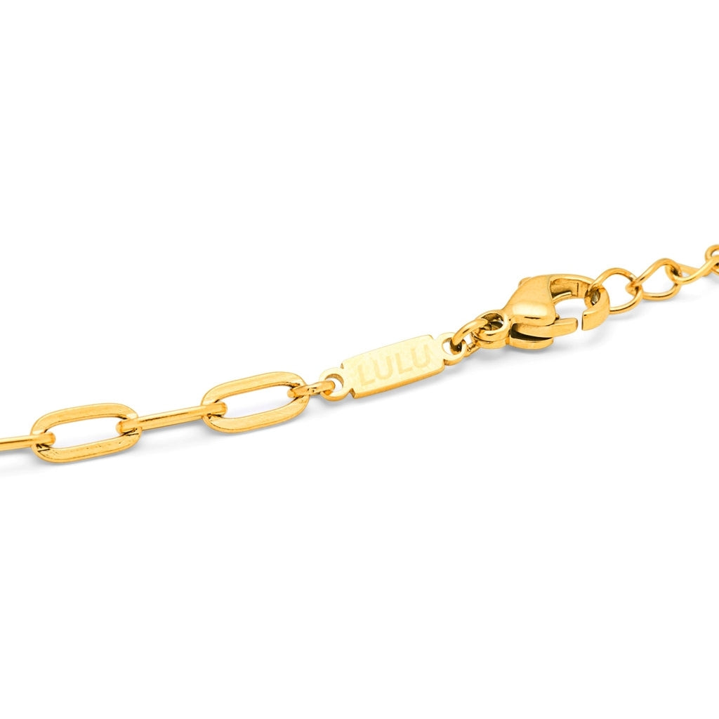 LULU Copenhagen Paperclip Halskæde forgyldt Necklaces Forgyldt