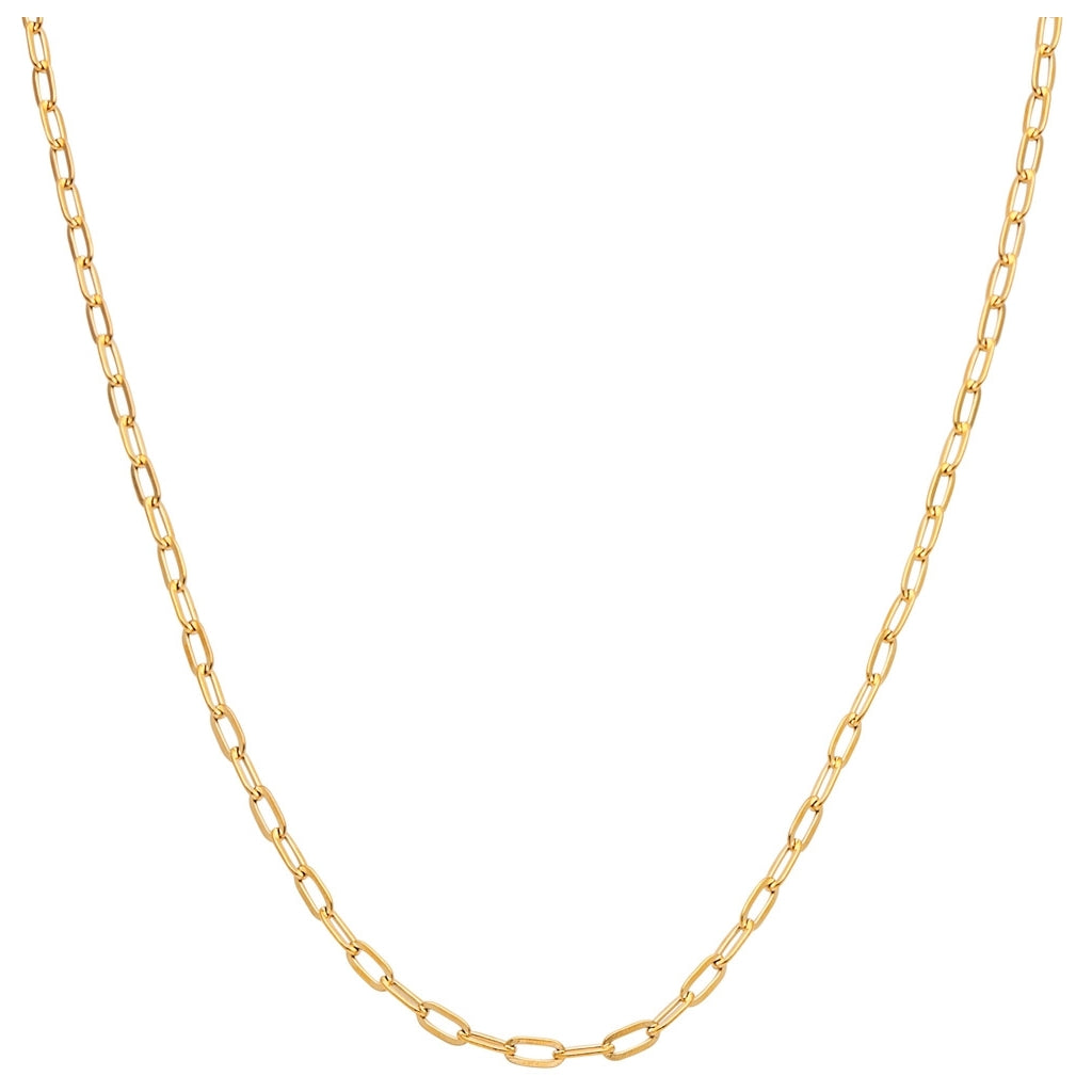 LULU Copenhagen Paperclip Halskæde forgyldt Necklaces Forgyldt