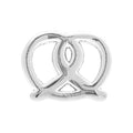 Pretzel ørering 1 stk - Sølv