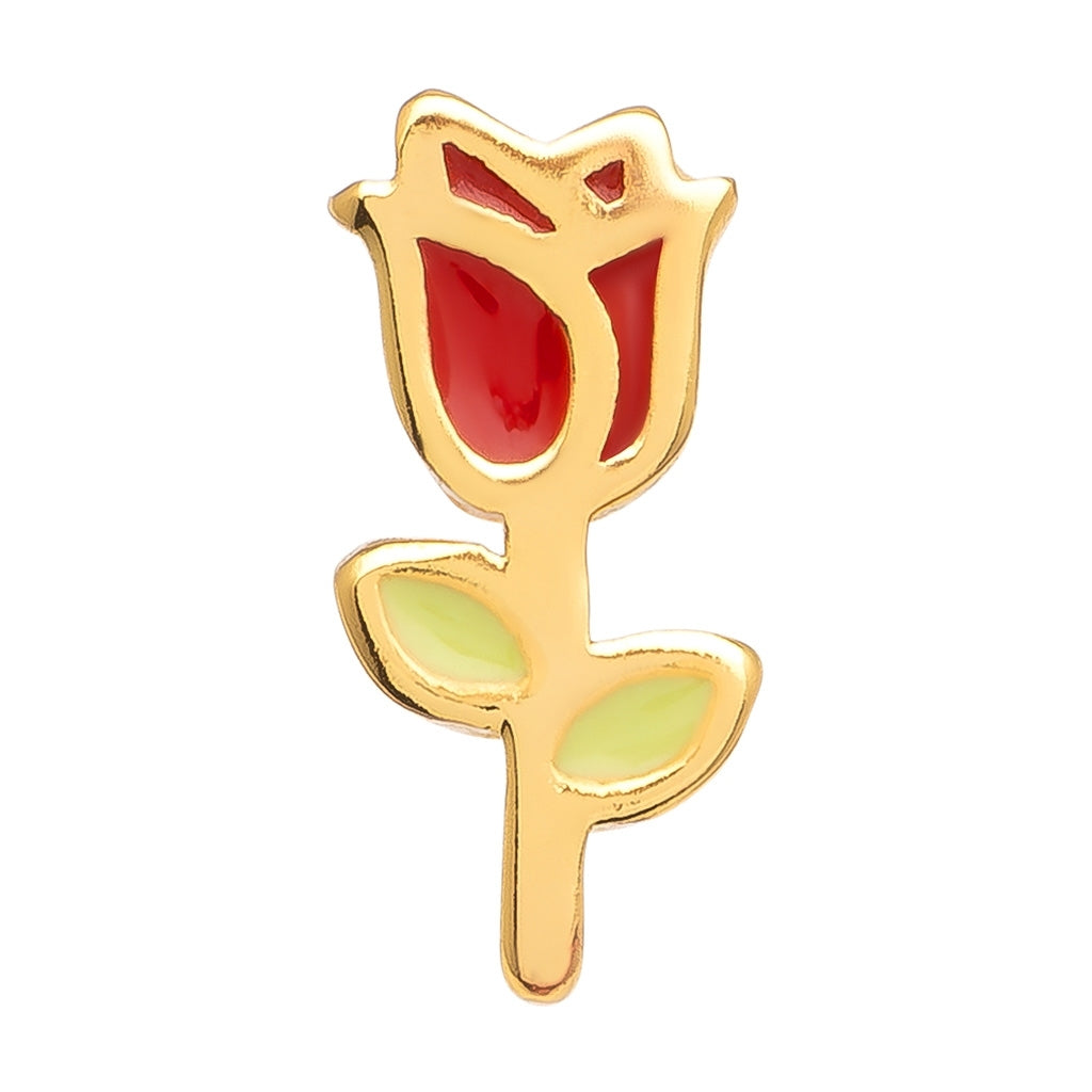LULU Copenhagen Rose ørering 1 stk. Ear stud, 1 pcs Forgyldt