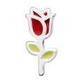 Rose ørering 1 stk. - Silver Plated