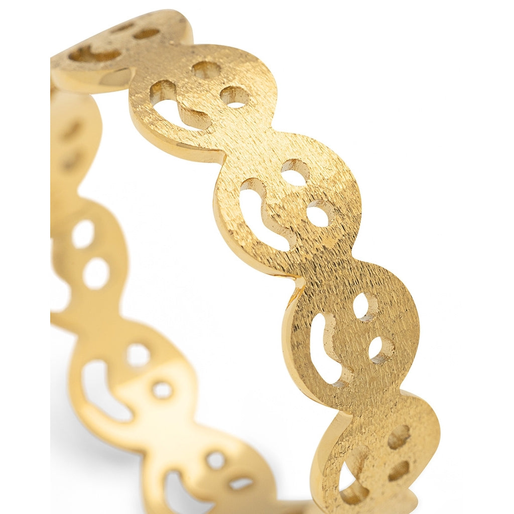 LULU Copenhagen Smile Ring Rings Forgyldt