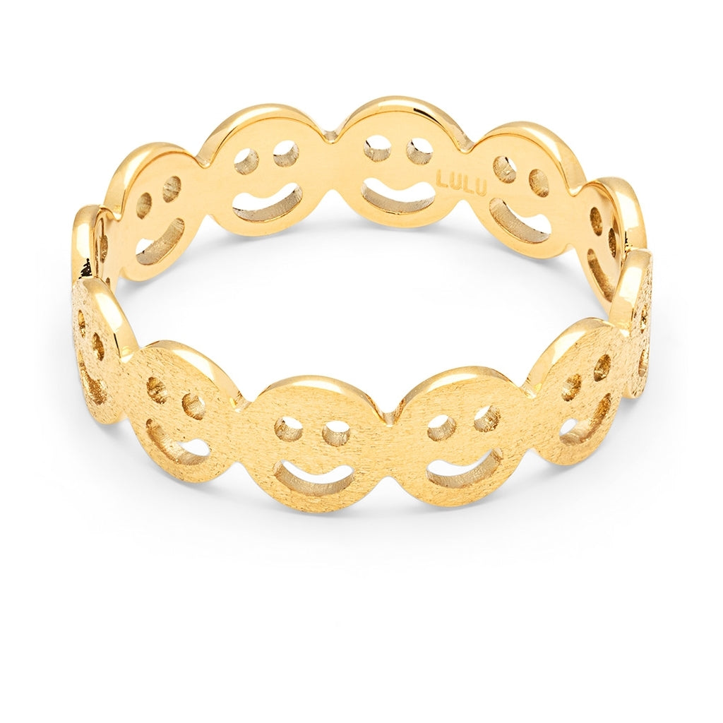 LULU Copenhagen Smile Ring Rings Forgyldt